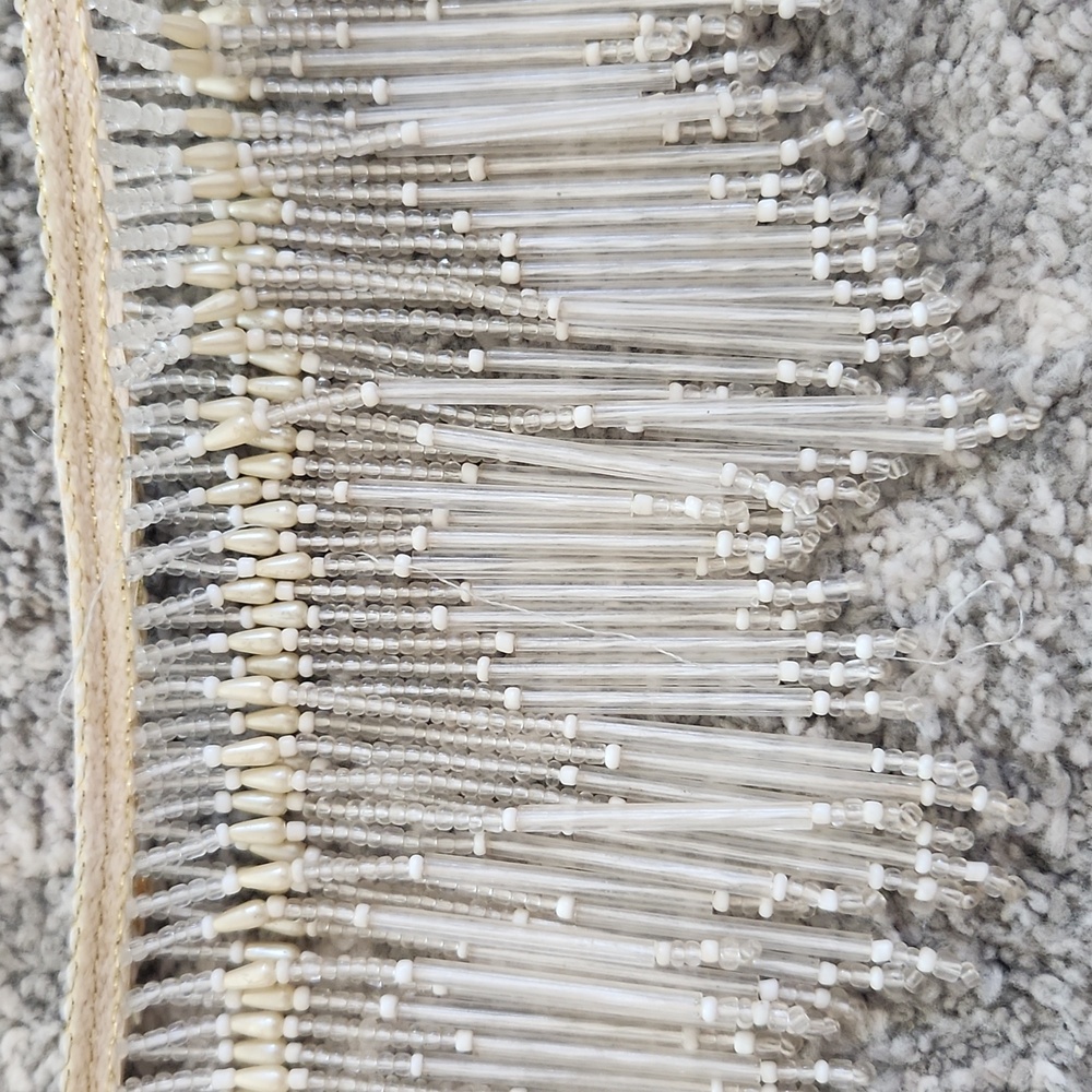 Vintage Glass Beaded Lampshade Fringe - Picture 3 of 3